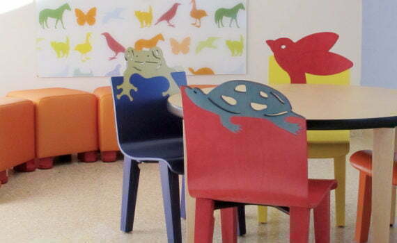 Wooden Kestrel Perimeter Child Chairs and Child Animal Chair Stools