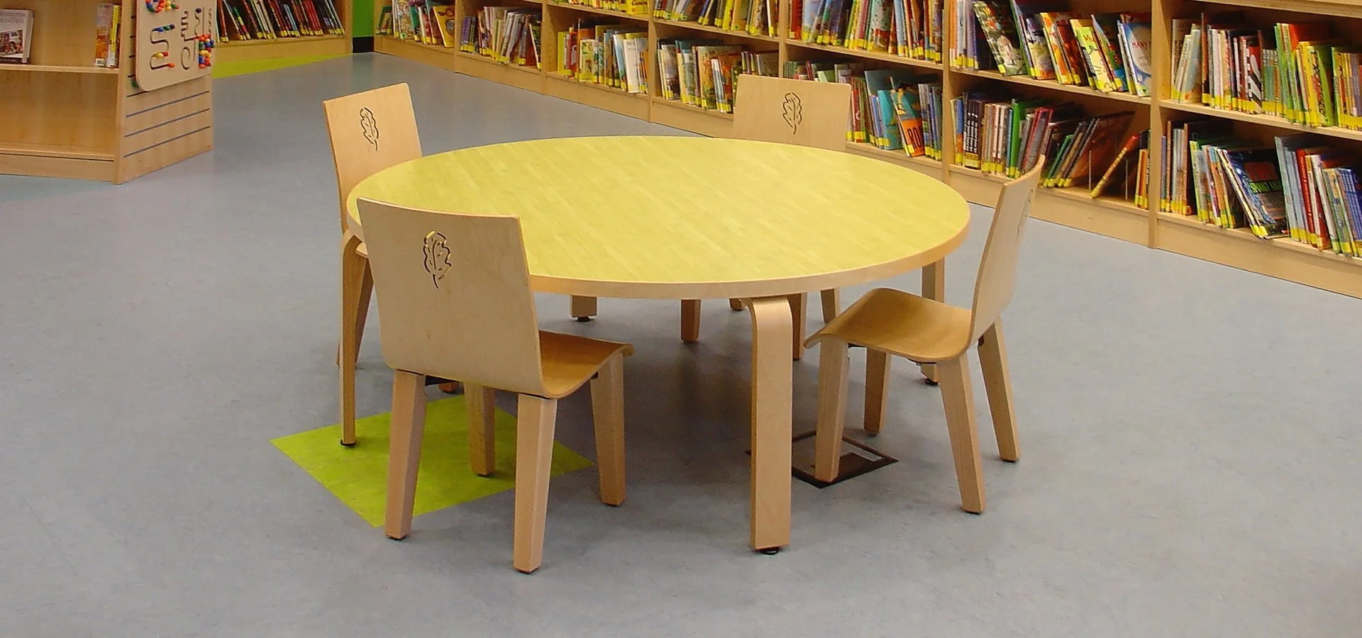 Wooden Children's Chairs in Library